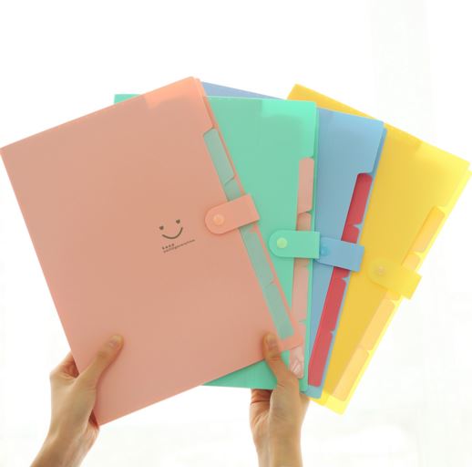 5 Layer Stationery Cute File Folder A4 Multi-layer Closure Office File Folders Paper File Organizer For Documents