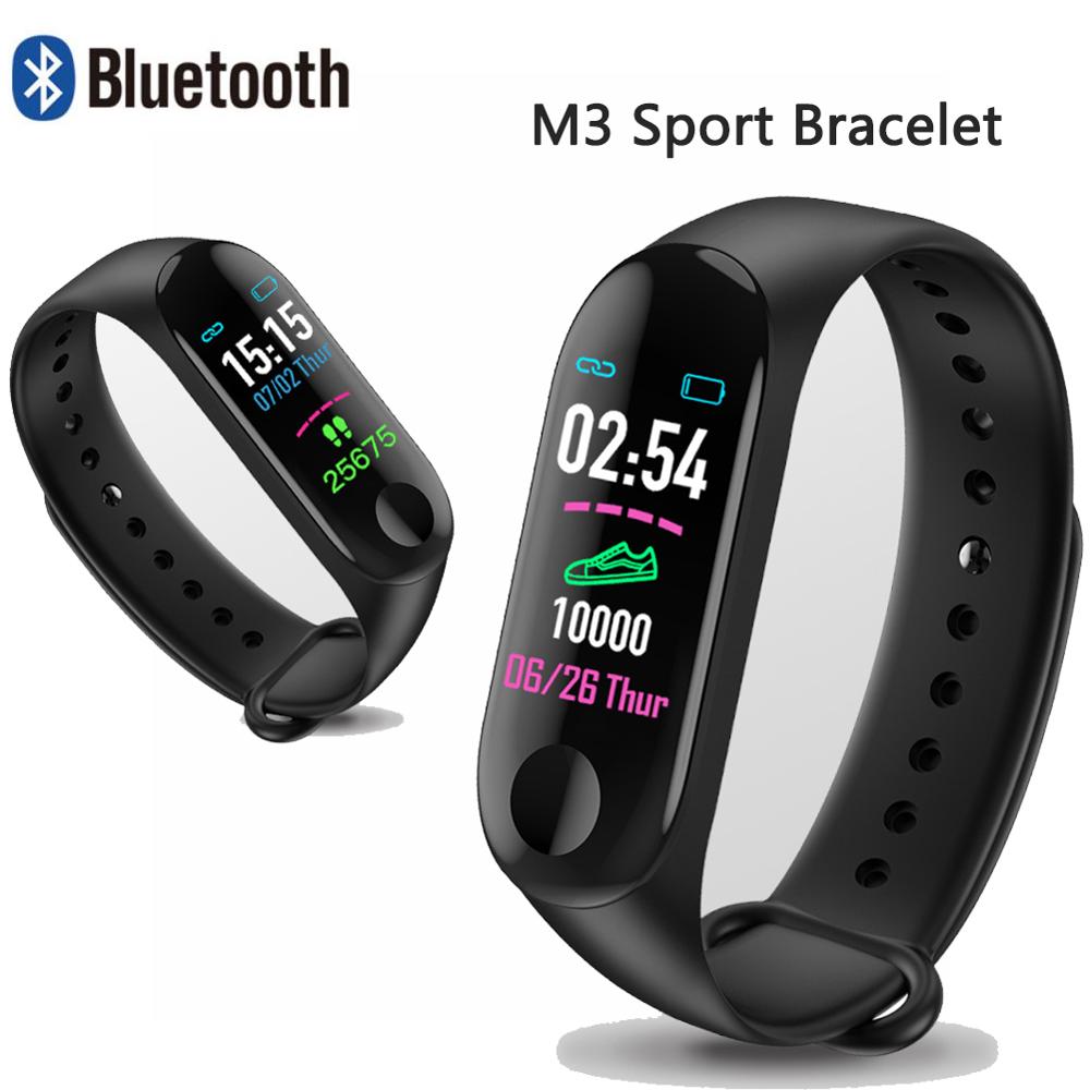 M3 Running Stappenteller Horloge Hartslag Bloeddrukmeter Stappenteller Fitness Tracker Bluetooth Armband Stappenteller