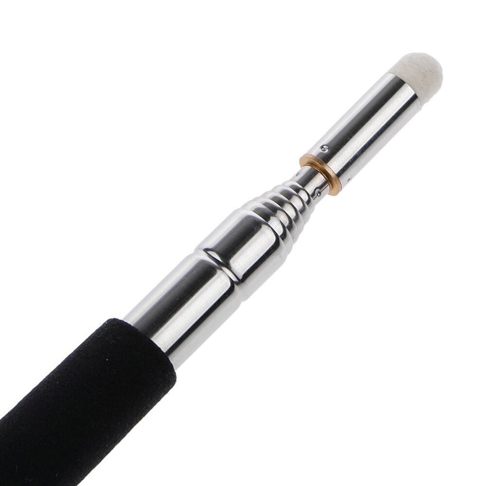 Puntero de mano extensible telescópico, puntero retráctil, presentador de mano para aula, puntero de pizarra blanca (negro)