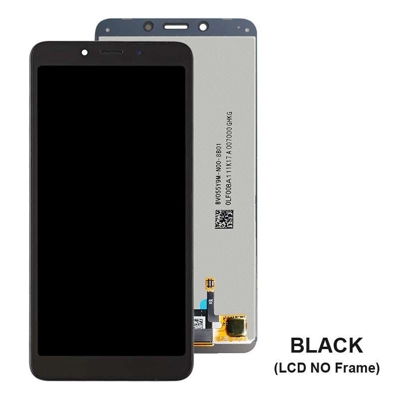 Original xiaomi redmi 6 redmi 6a lcd display 5.45 "touchscreen digitizer med ramme: Sort uden ramme