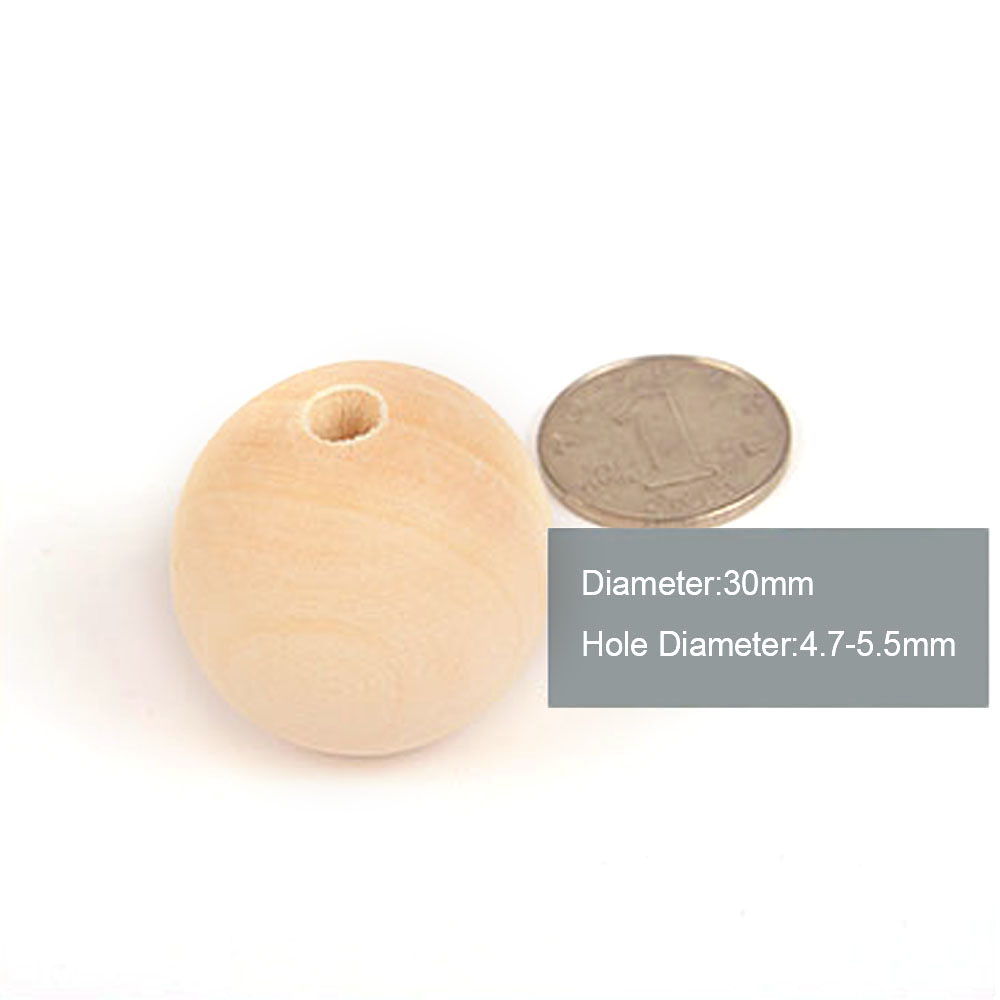 Cuentas de madera redondas, bolas de madera de 6/8/10/12/14/16/18/20/25/30/35 ~ 50mm para joyería DIY, pulsera colgante, decoración hecha a mano: Verde claro / 10-11 cm