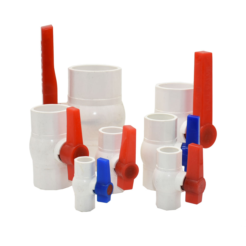 20/25/32/40/50/63/75mm Pipe PVC Valve Connector Water Pipe Fitting Melt Ball Valve Agriculture Garden Irrigation Fittings