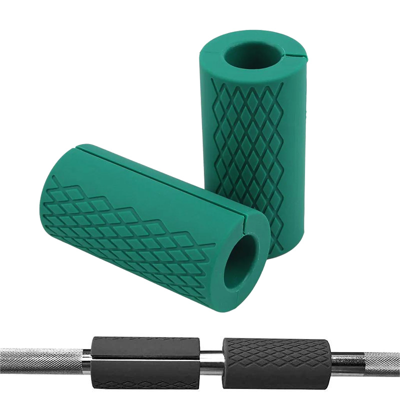 1 Paar Langhantel-Hantelgriffe, dicke Stangengriffe, Crossfit-Silikon-Anti-Rutsch-Pad, zum Hochziehen, Gewichtheben, Kettlebells, Fett Griff