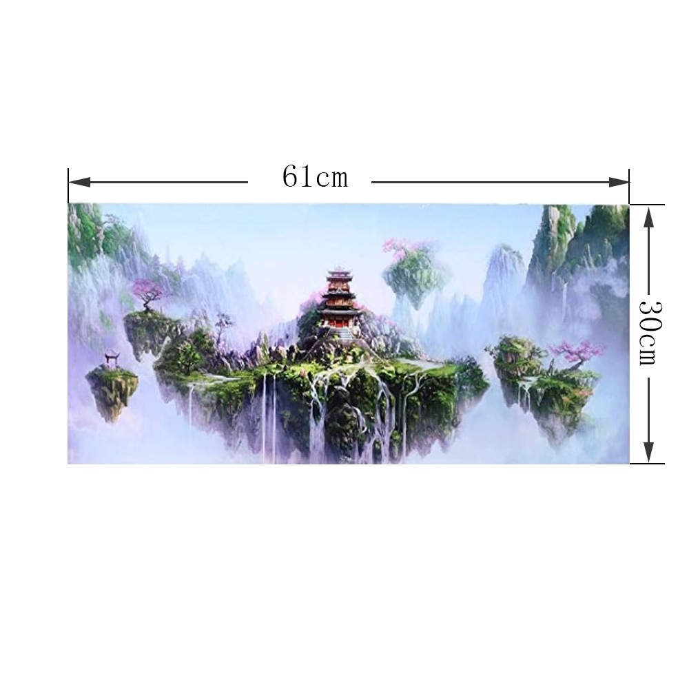 Aquarium Background Static Cling Green Tree Tropical Reptile Background 3D Effect PVC Adhesive Poster Aquarium Poster: 8-61X30