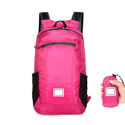 Lightweight Foldable Polyester Rucksacks folding bag Waterproof Gym Bag Travel Shoulder Handbag for Women Outdoor Sports Bag: 7