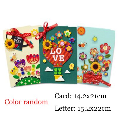 DIY 3D Cartoon Greeting Card Thanks Card Graduation Card Teacher Friend Classmate Brithday Card For Children Kid Toy: color random-1