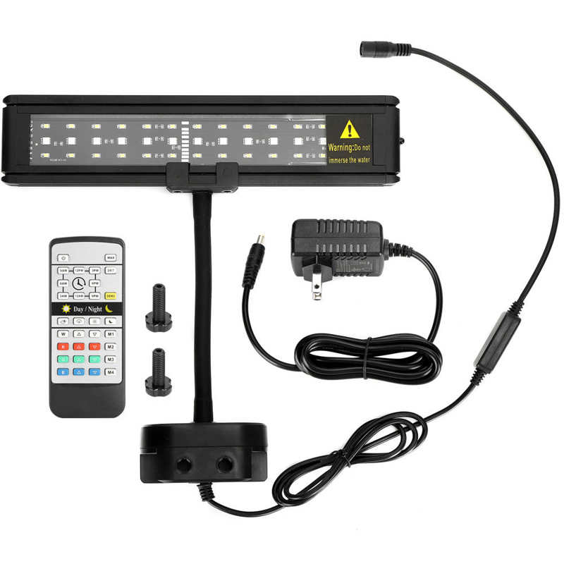 Mini Aquarium fish tank Pet Products Wall Mount Fish Tank 100‑240V US Plug 36LED(24White+12RGB) Aquarium Remote Control