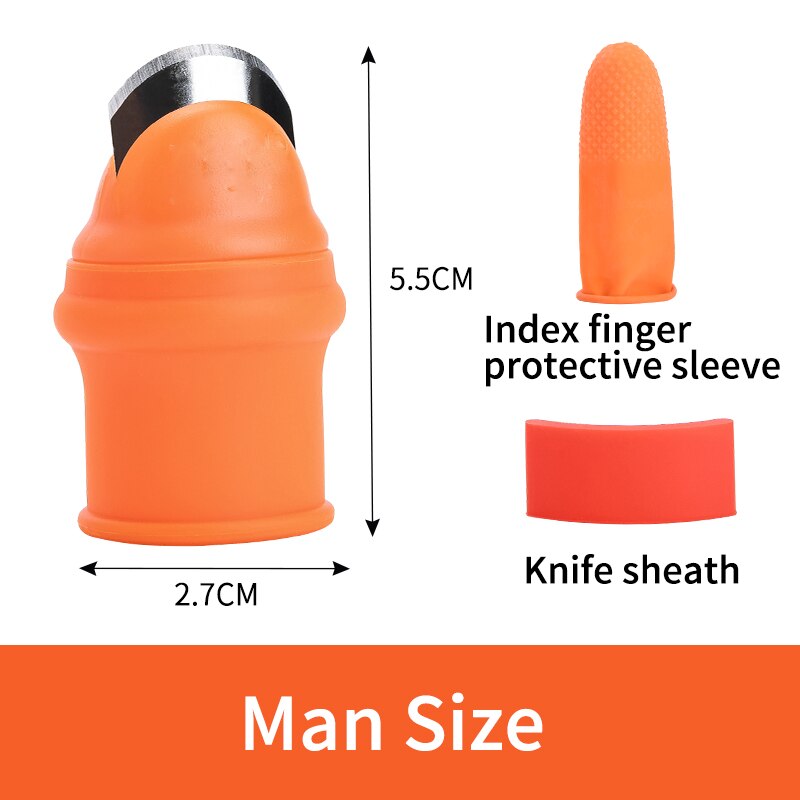 ¡Novedad de ! Cuchillo de silicona para el pulgar, Protector de dedos, cuchillo para cosechar verduras, cuchilla para plantas, tijeras, guantes de jardín, herramienta de cocina: man size