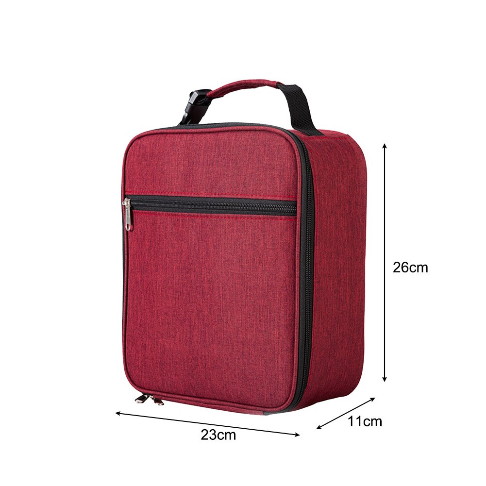Koeltas Verpakking Organisator Outdoor Reizen Opbergtas Draagbare Thermische Geïsoleerde Koeler Lunchbox Tote School Picknick: Rood