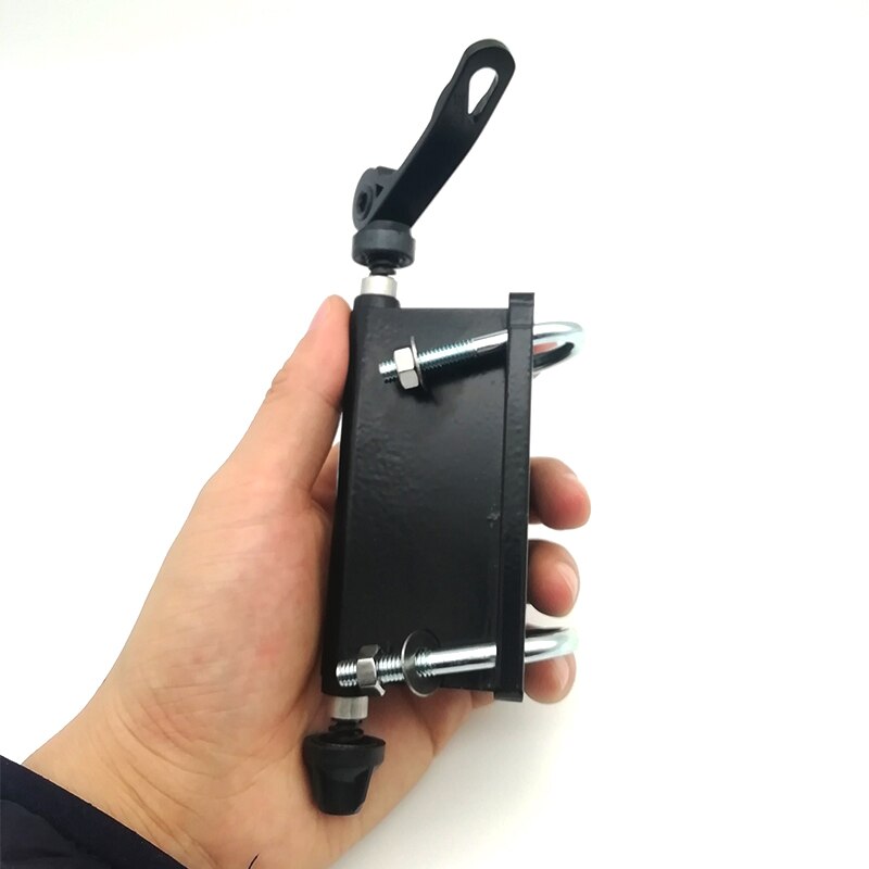 Sengemontering rackholder cykelblok gaffel legering sort hurtigudløsning