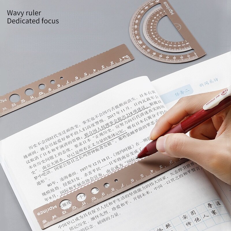 4 Pieces of Drawing Stationery Aluminum Ruler Student Accessories Office Supplies Civil Engineering Drawing Tools