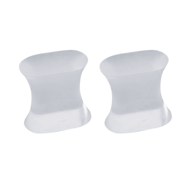 2 Stks/paar Siliconen Gel Teen Separator Spacer Straightener Voetverzorging Orthopedische Teen Afscheiders Voet Nail Gereedschap Relief Pijn S/L: WHITE
