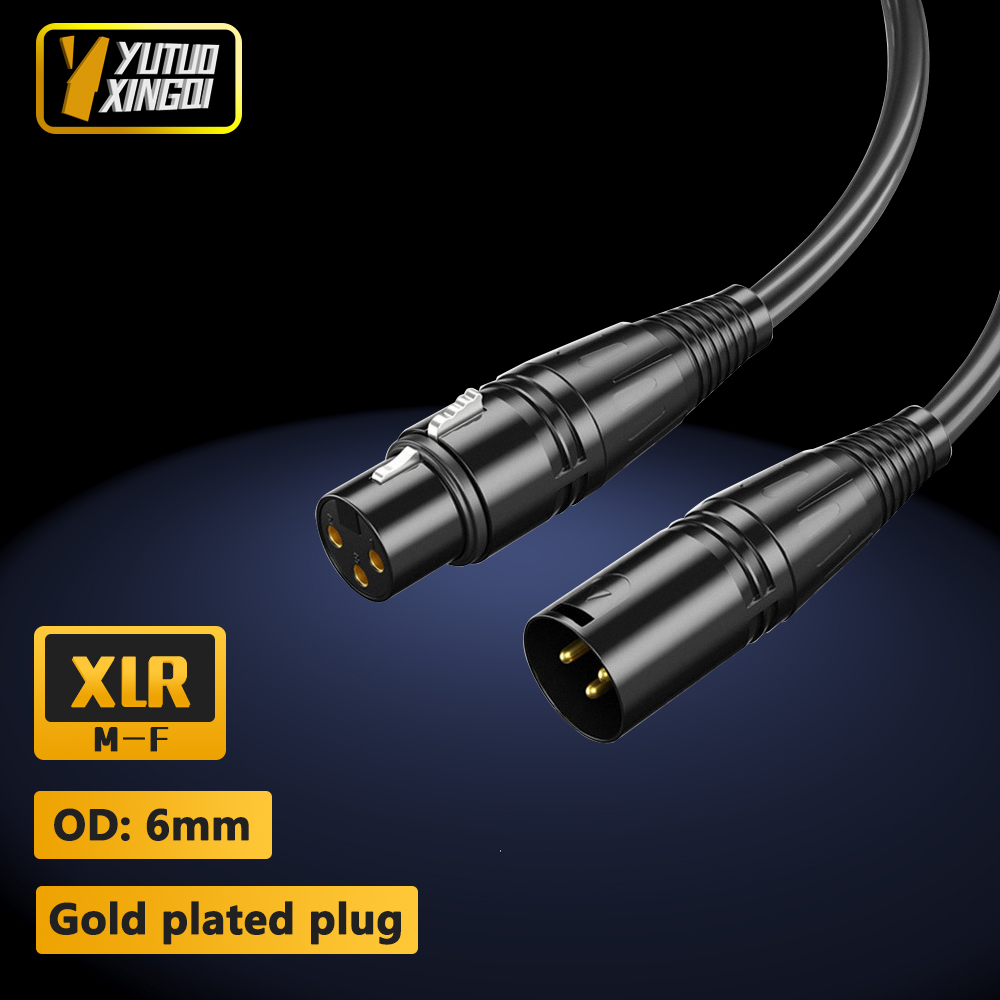 Kabel XLR męski na żeński Połączenie mikrofonu Cannon Zrównoważony kabel Karon Linia audio Kabel męski żeński 1 m 2 m 3 m