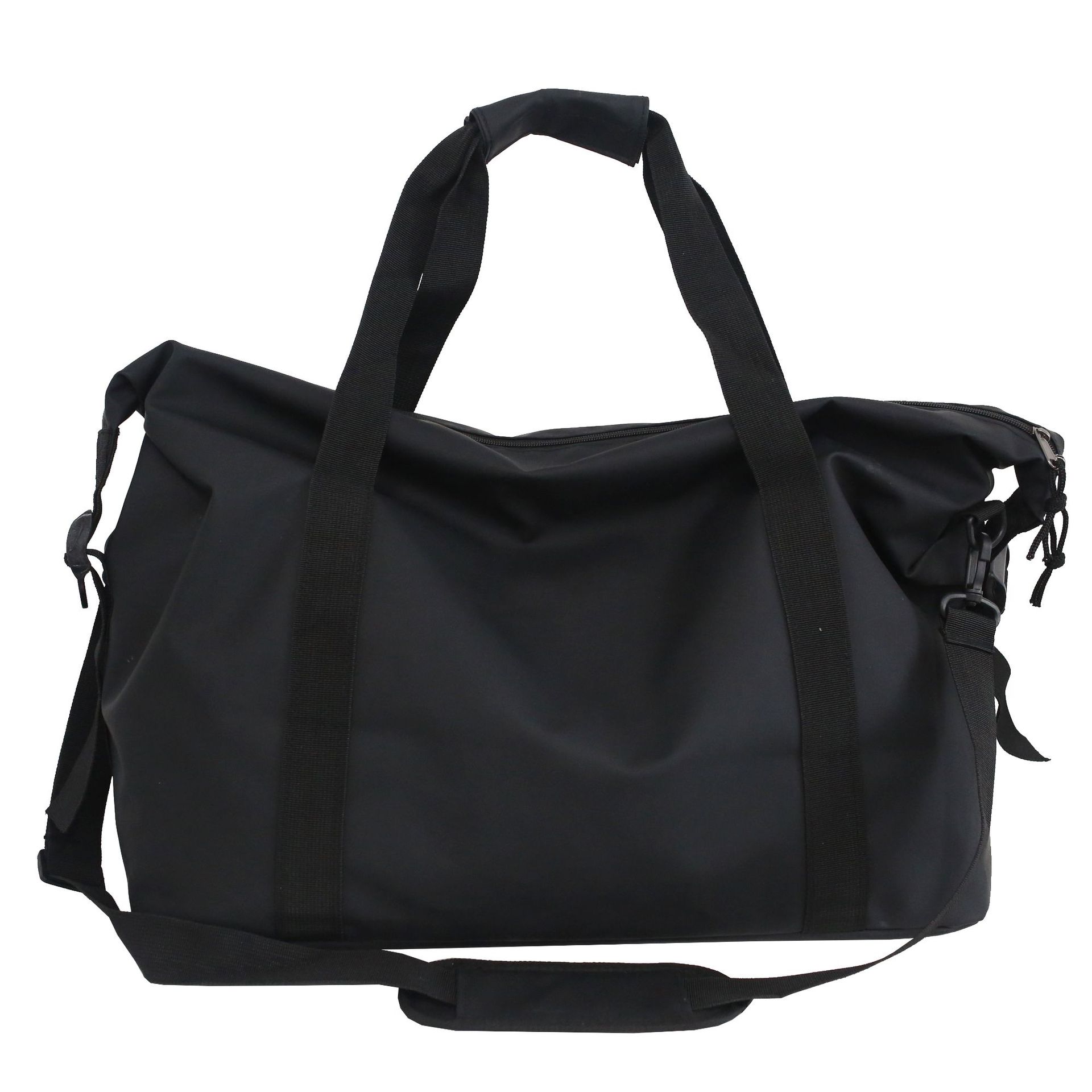 Koreaanse Ins Mannen En Vrouwen Grote Capaciteit Schoudertas Eenvoudige Uitje Bagage Tas Sport Gym bag Plunjezak Reistas: Black