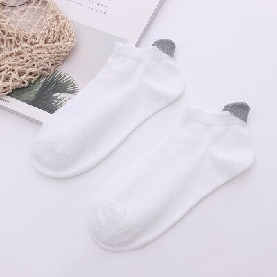 Kvinder sokker forår sommer koreansk stil kærlighed hjerte ankel elsker kortfattet stil kawaii hvide korte sokker: 5