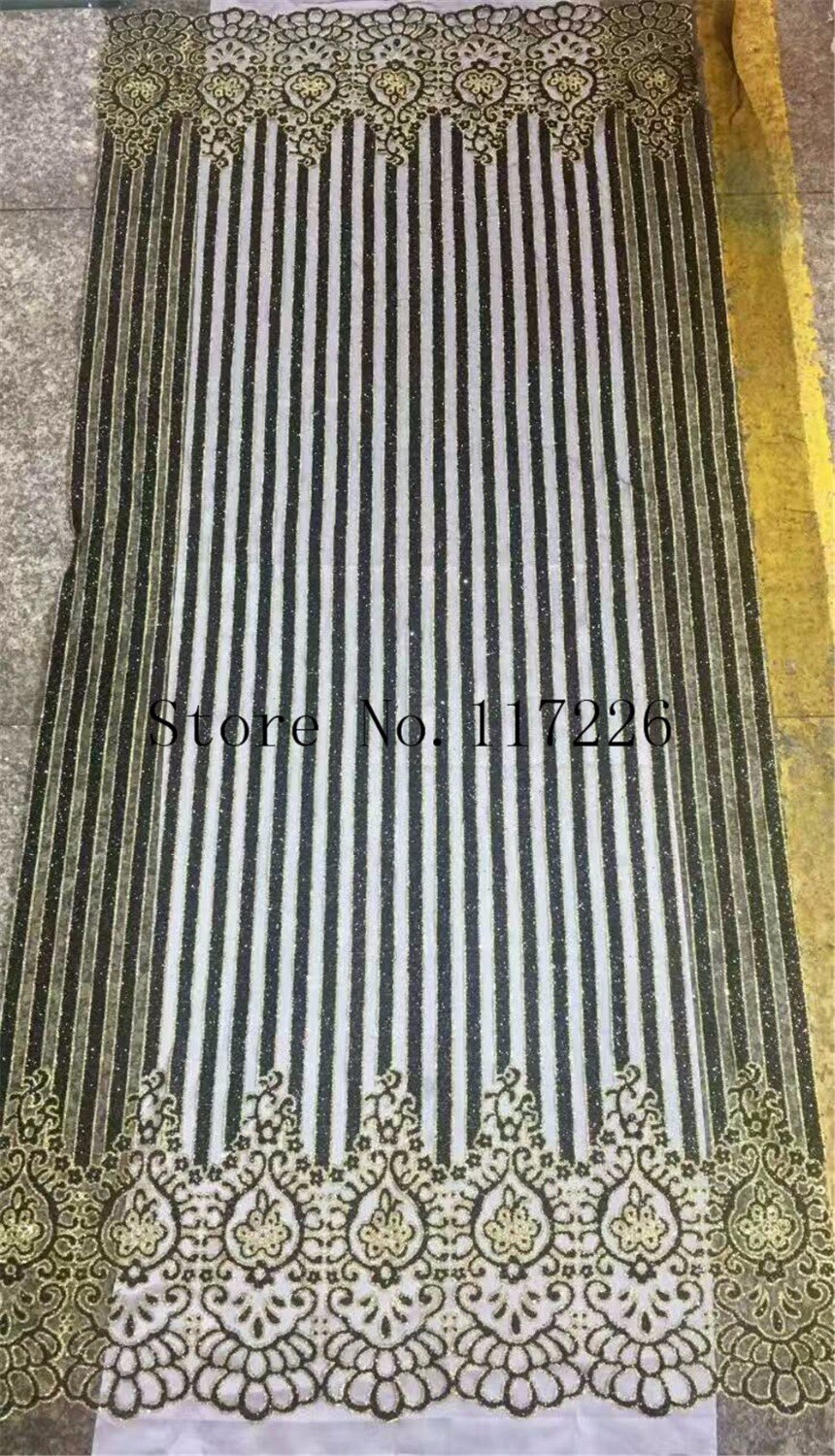 JRB-78121 black glitter mesh african indian lace fabric for wedding /evening dress