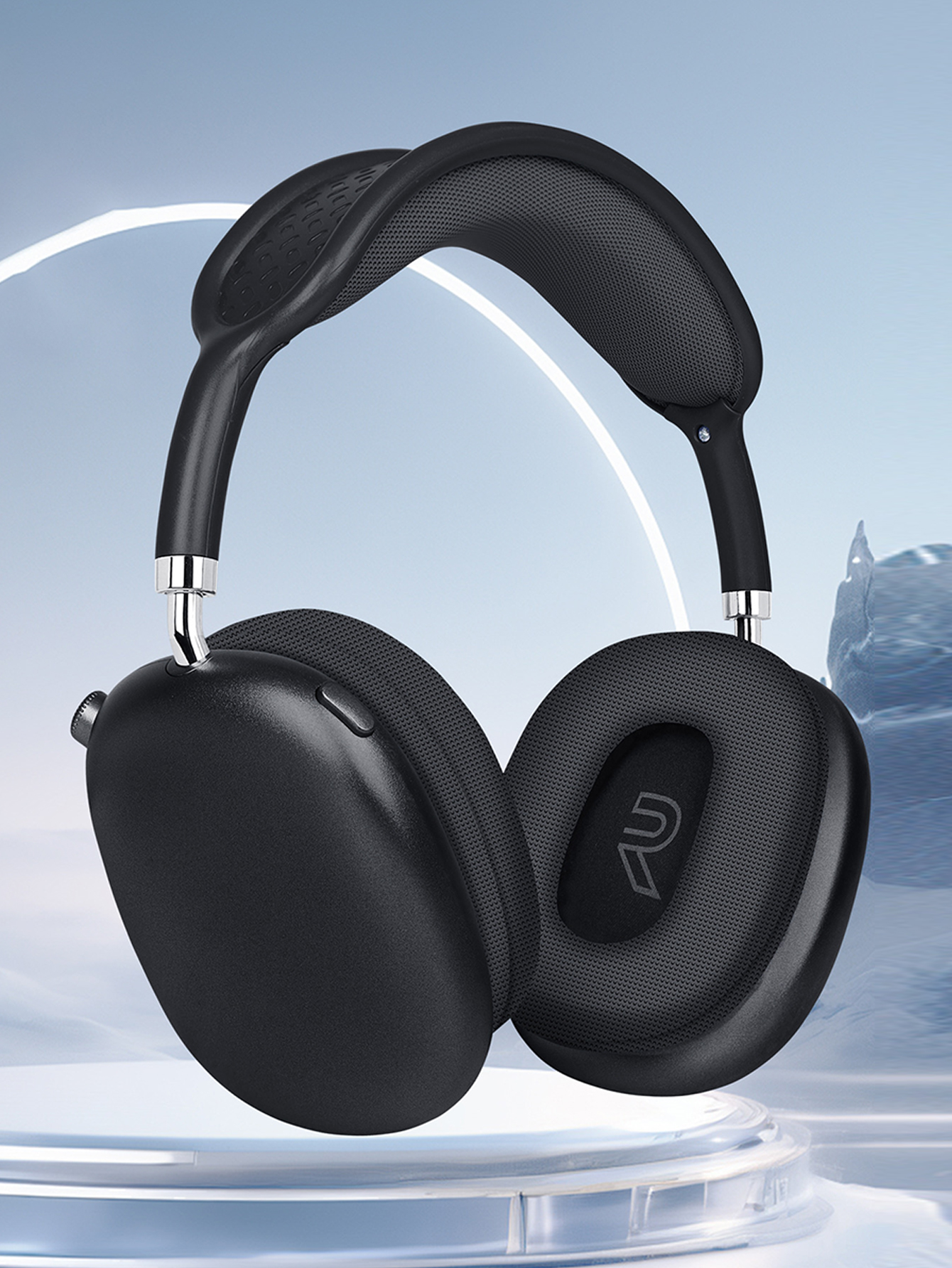 Headphone, ANC noise reduction, dual mode , chip 5.4, stereo surround sound, button control, long endurance headphone: black