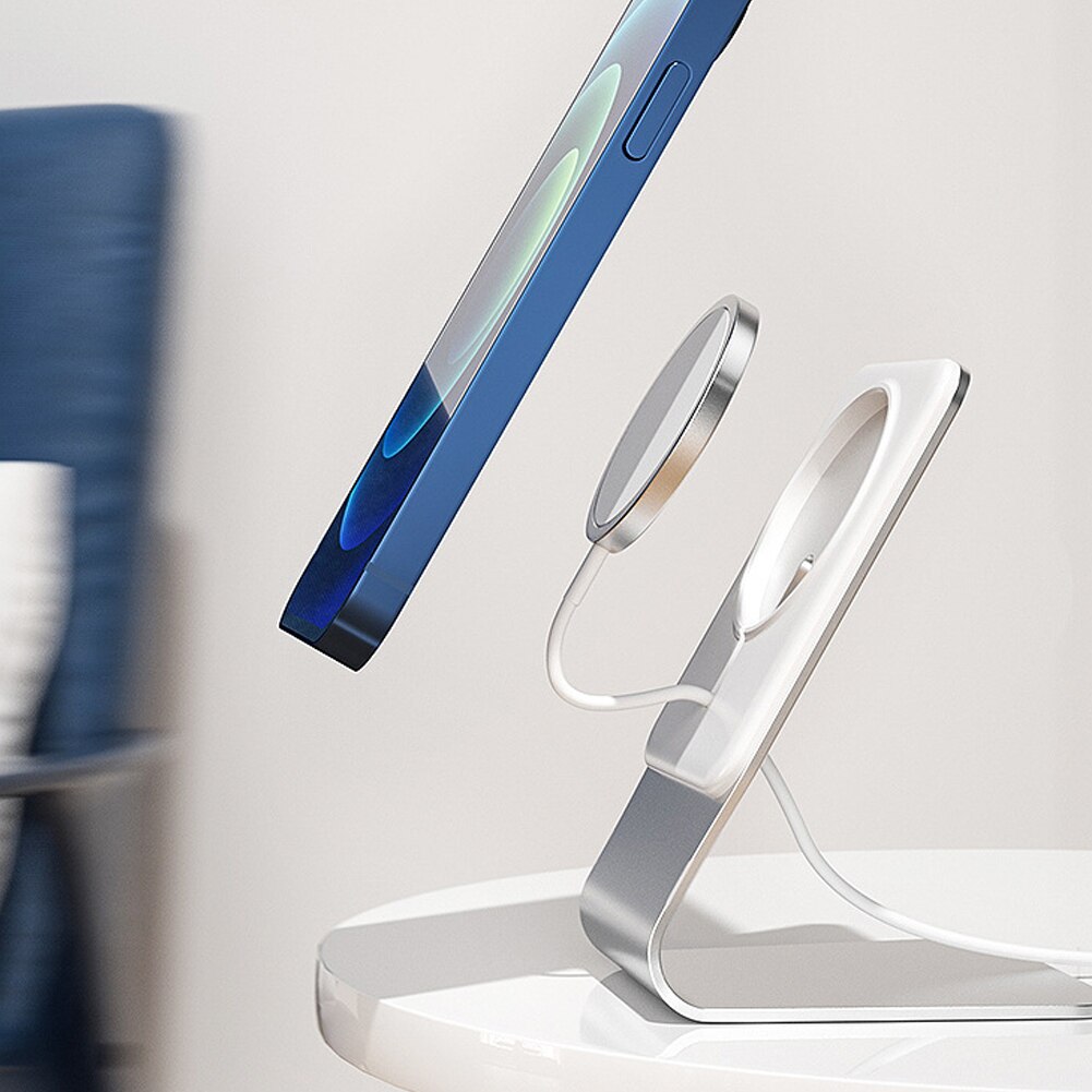 Telefoon Lading Draadloze Magnetische Telefoon Oplader Non-Slip Stand Houder Voor Iphone 12 Magsafe Bureau Power Base Dock Cradle beugel