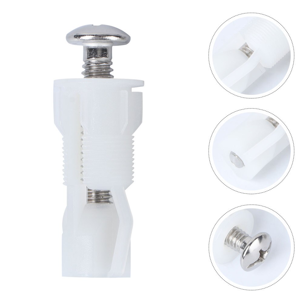 2Pcs Universal Toilet Cover Screws Home Toilet Cover Expanding Nuts Beige
