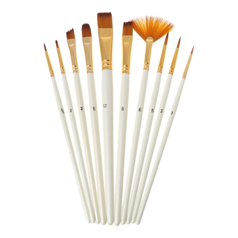 Ooly - Chroma Blends Watercolor Paint Brushes - Set Van 6 Aquarelpenselen - De Houten