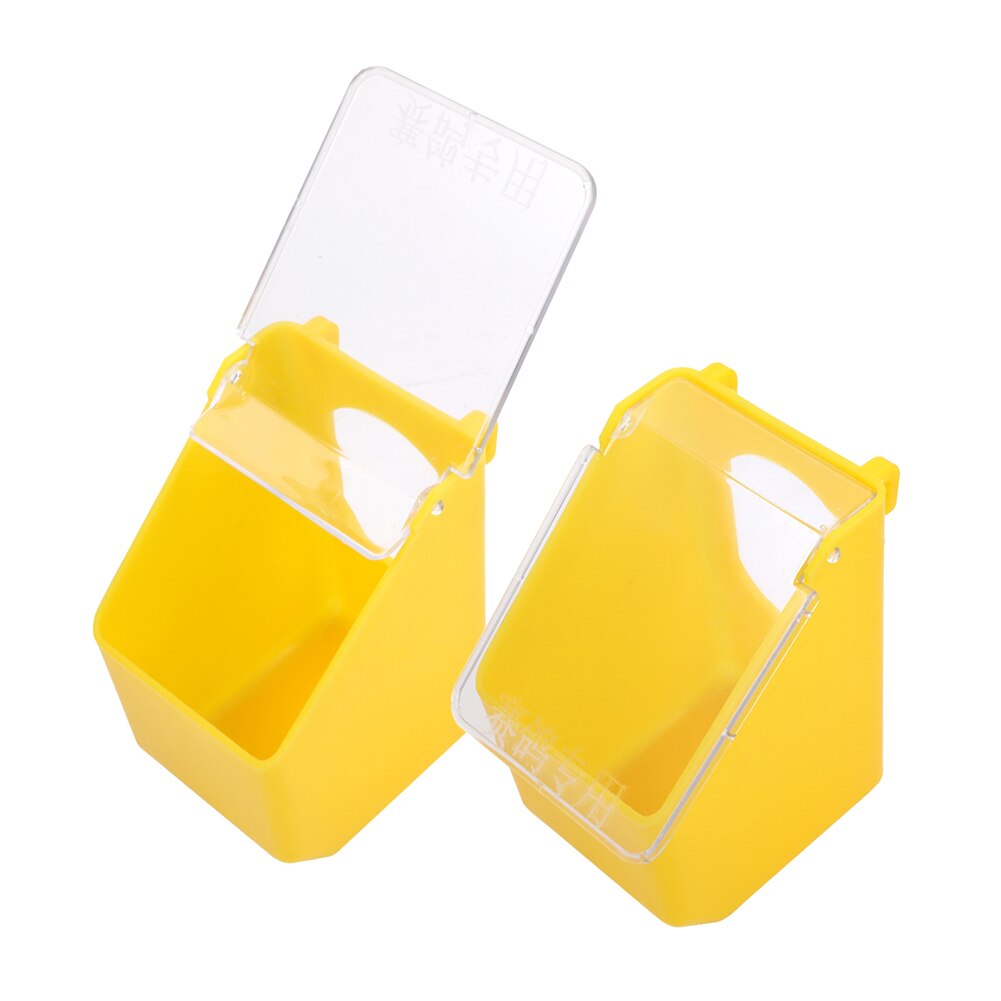 Birds Cage Hanging Feeding Box Pigeonparrot foraging toys Feeder Cup With Cover Cage Dispenser Birds Supplies 1 Pc
