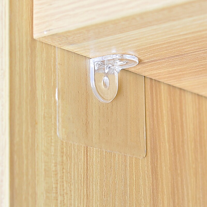 Zelfklevende Plank Ondersteuning Pinnen Boor Gratis Nail In Plaats Houders Closet Kast Plank Ondersteuning Clips Muur Hanger Driehoek Beugel