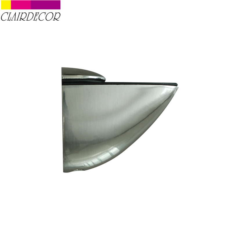 Zinklegering Verstelbare Glasklemmen Glas Plated Beugels Satijn Nikkel Legering Plank Houder Ondersteuning Klem Houder Voor Glazen Planken