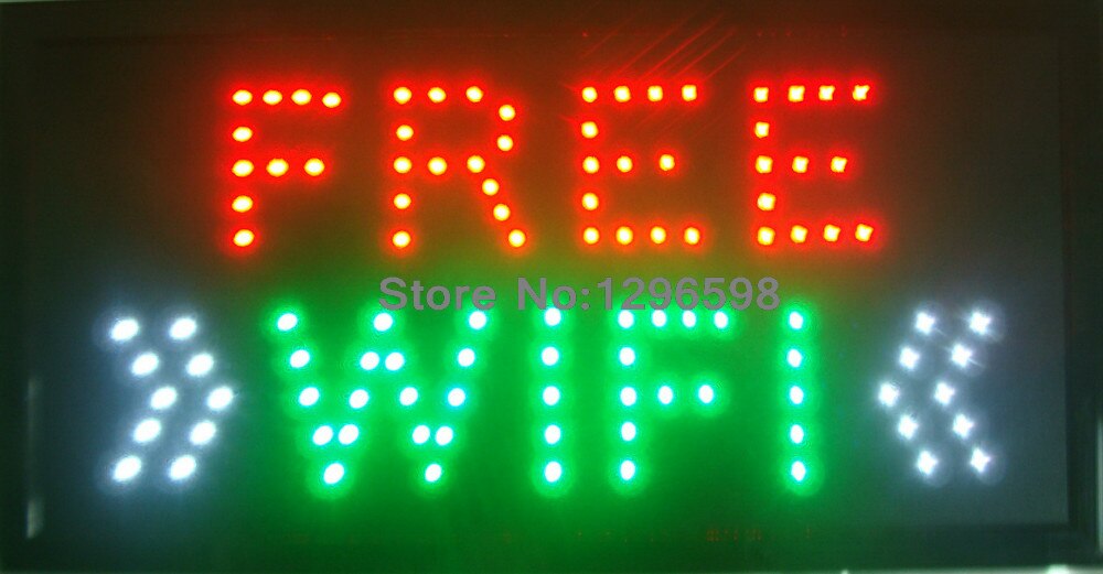 Chenxi led gratis wifi neonskilt direkte salg laveffekt 10*19 tommer semi-udendørs ultra lys kørsel af led skilte