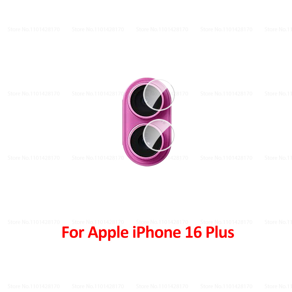 Juego de 4 películas protectoras de lente de cámara HD para Apple iPhone 16 Pro Max Protector de cámara trasera iPhone16 Plus Ifone 16Pro cristal de lente trasera: Blue