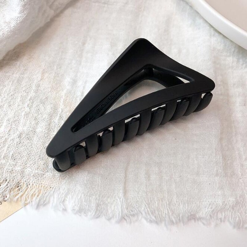 Pinces à cheveux Triangle géométrique pour femmes, Style japonais, Vintage, simples, accessoires pour cheveux: Black
