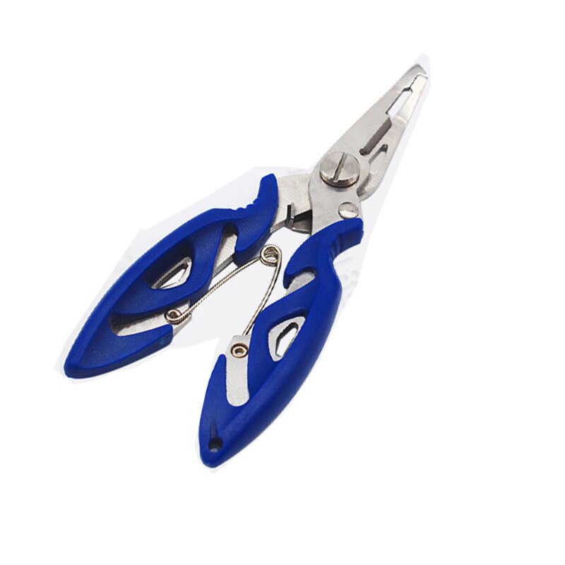 Fishing Pliers Multifunction Scissors Convenient Stainless Steel Steel Fishing Scissors Pliers Line Cutter Lure Bait: blue