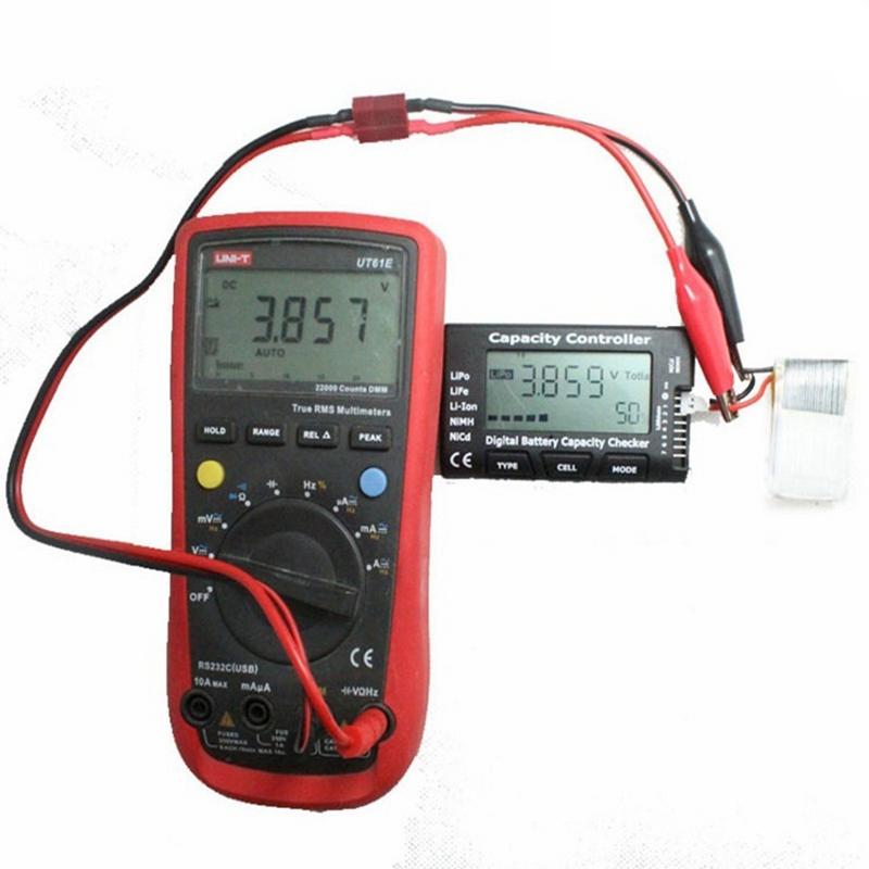 Lcd digital batteri tester tester batterikapacitet spænding tester checker til lipo lif li-ion batteri strømforsyning måler
