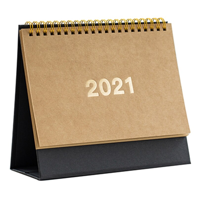 Simple noir blanc série calendrier de bureau double Agenda quotidien planificateur de Table Agenda annuel organisateur fournitures de bureau: BR-M