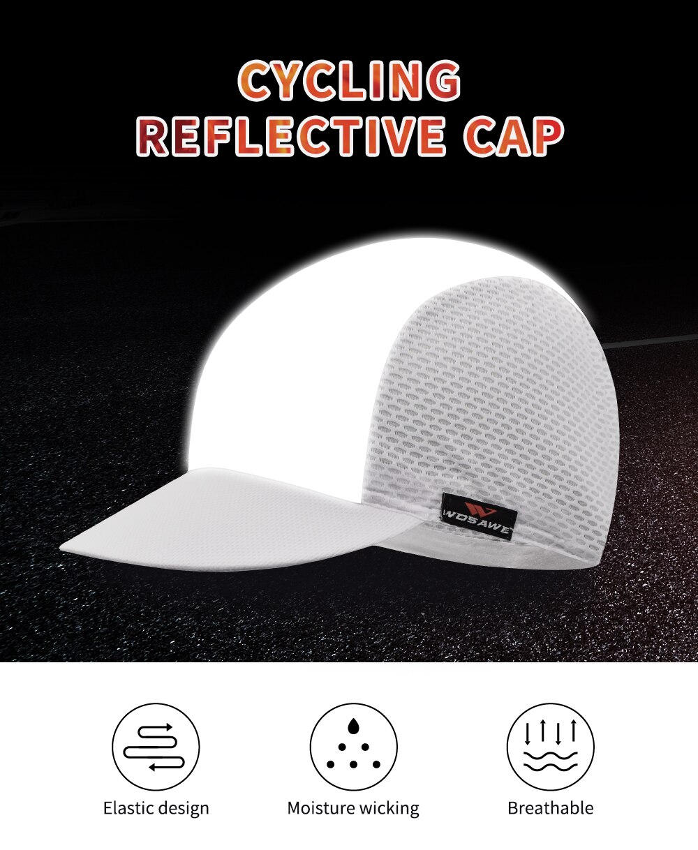 WOSAWE Reflective Baseball Cap Summer Solid Thin Mesh Portable Quick Dry Breathable Sun Hat Golf Tennis Running Hiking Camping