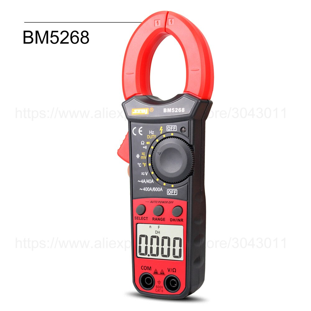 Multifunctional Digital Clamp Meter Multimeter DC/AC Resistance Continuity Diode NCV Tests Electrician tools 1999/3999 Counts: BM5268
