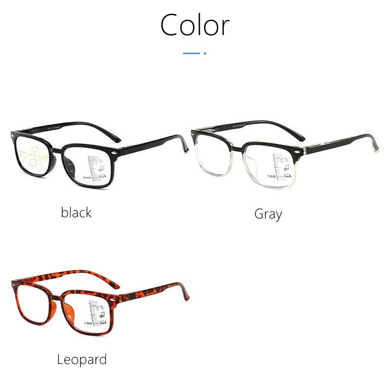 Men's Reading Glasses Progressive Multifocal Retro Presbyopic Blue Light Blocking Glasses Women Far Near Eyeglasses Eyewear +200