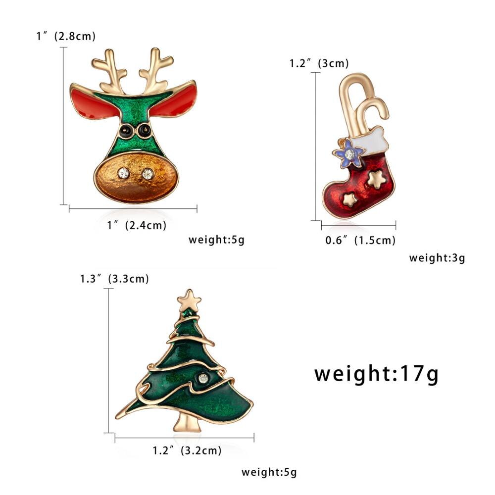Rinhoo Mooie Kerst Broches Vrouwen Mannen Broches Emaille Pins Kerstboom Kerstman Hoed Jas Badges Kerstcadeaus: 4