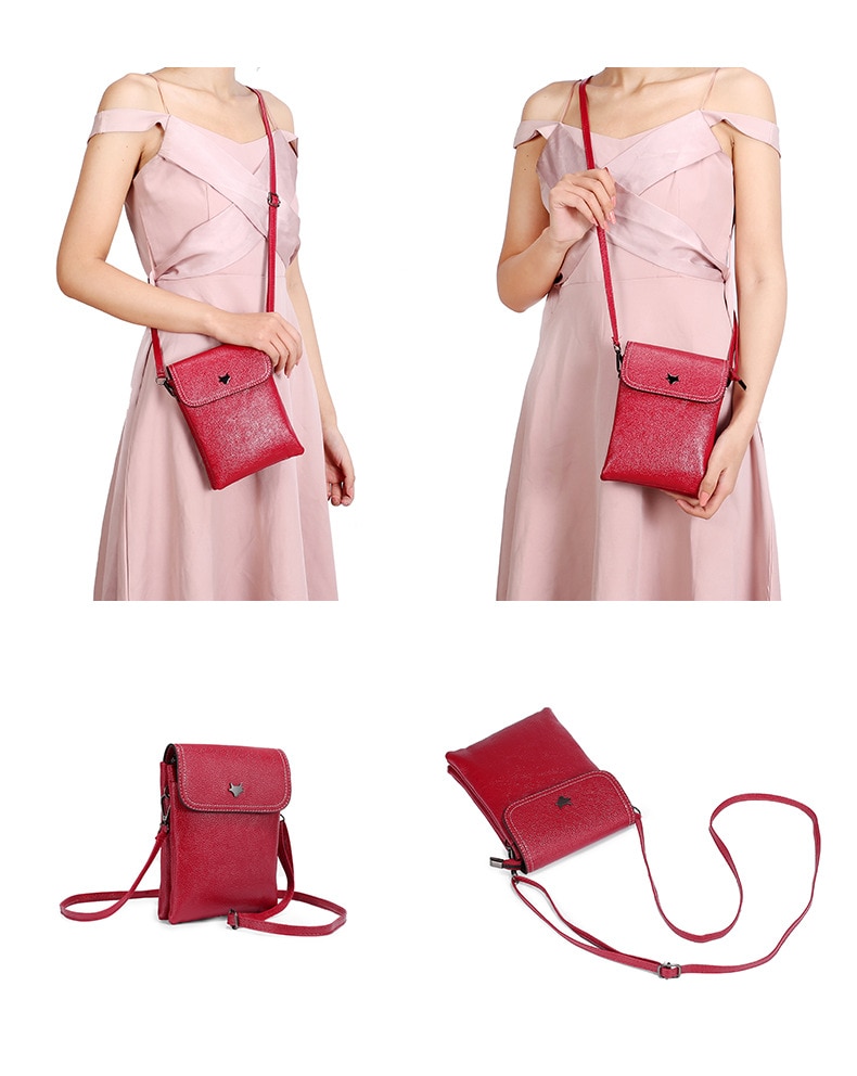 LESENUO Crossbody Bags Cell Phone Shoulder Simplicity Mini Summer Shoulder Bag Card Holder for Women Wallet Purse