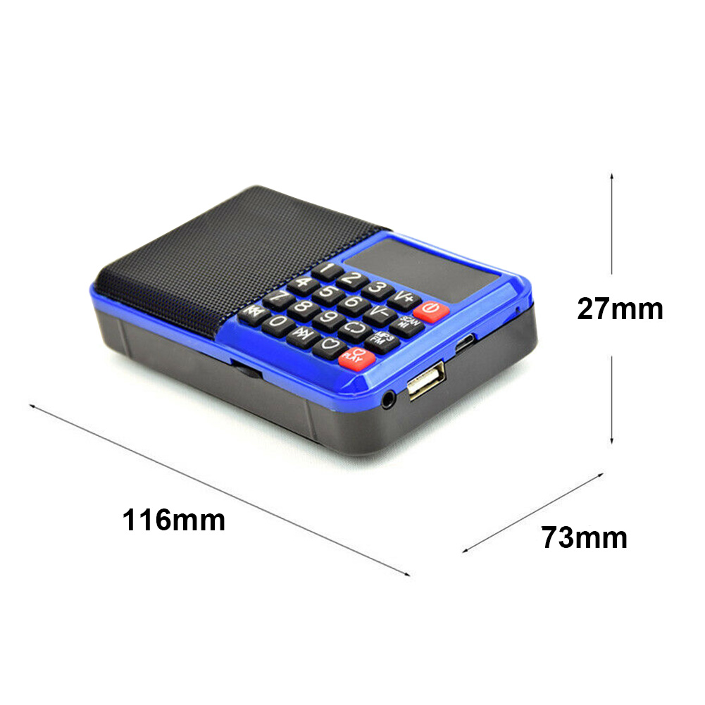 Multifunctional With Speaker Portable MP3 Player TF Card Boombox FM Radio Digital Wireless Button Home Music Elder