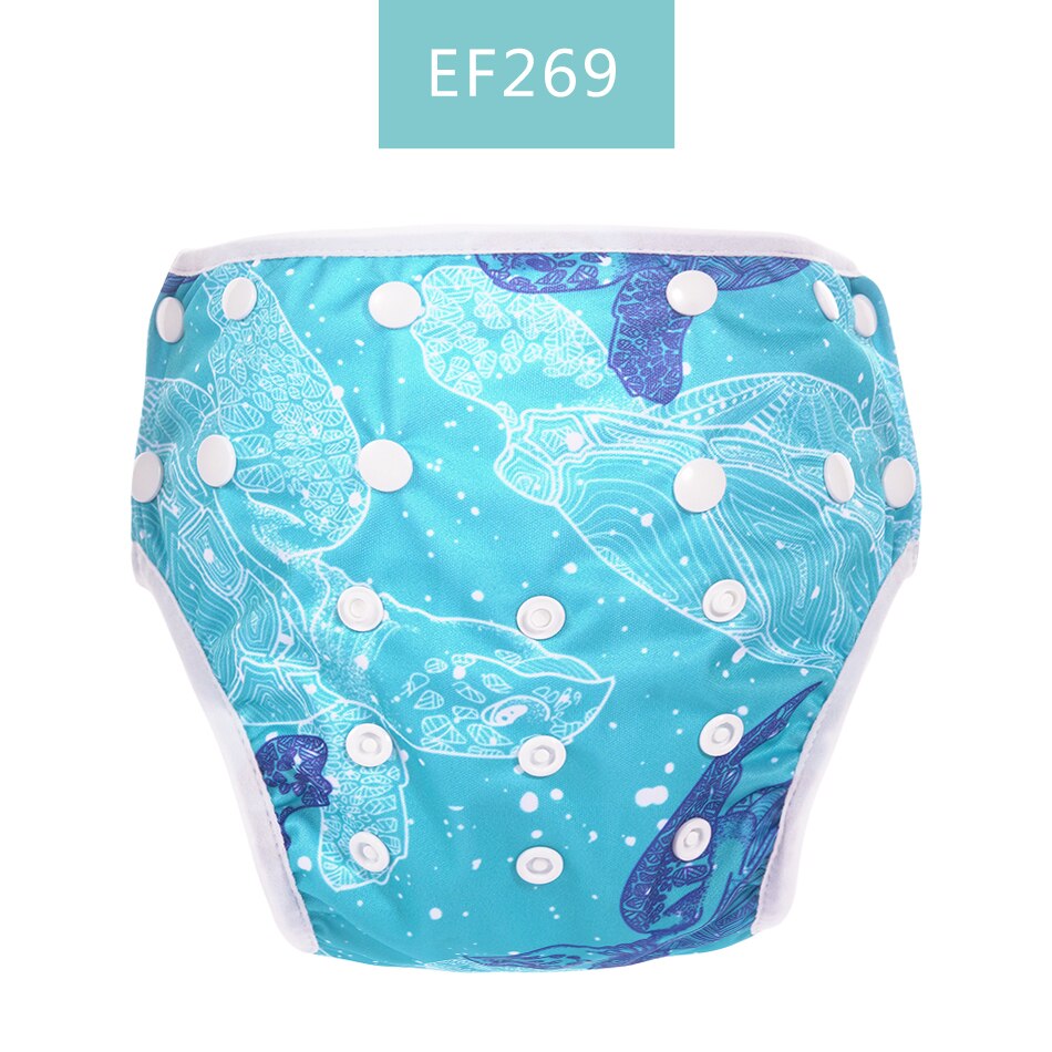 Happy Flute 1pc dziecko lato wodoodporne regulowane pieluszki tekstylne basen Pant pływanie majtki na pieluchę wielokrotnego użytku zmywalna pieluszka dla niemowląt: EF269