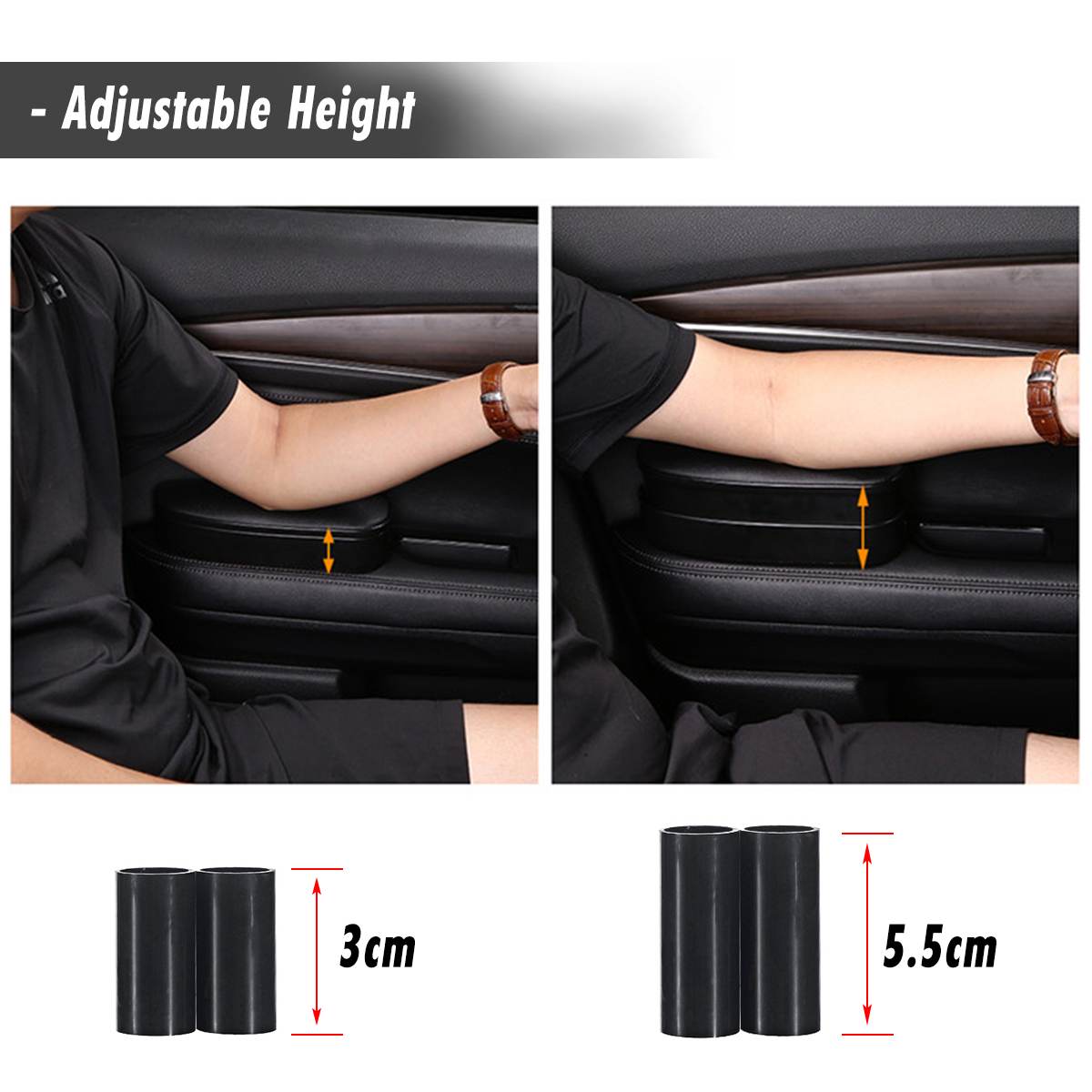 Neswest Universele-Auto Links Armsteun Elleboog Ondersteuning Verstelbare Anti-Vermoeidheid Linkerhand Armsteun Elleboog Anti Slip Mat Opslag doos