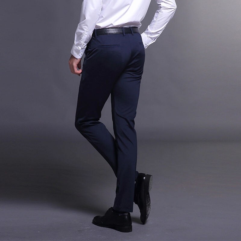 Formal Casual Pants Mens Dress Pants Slim Fit Pant... – Grandado