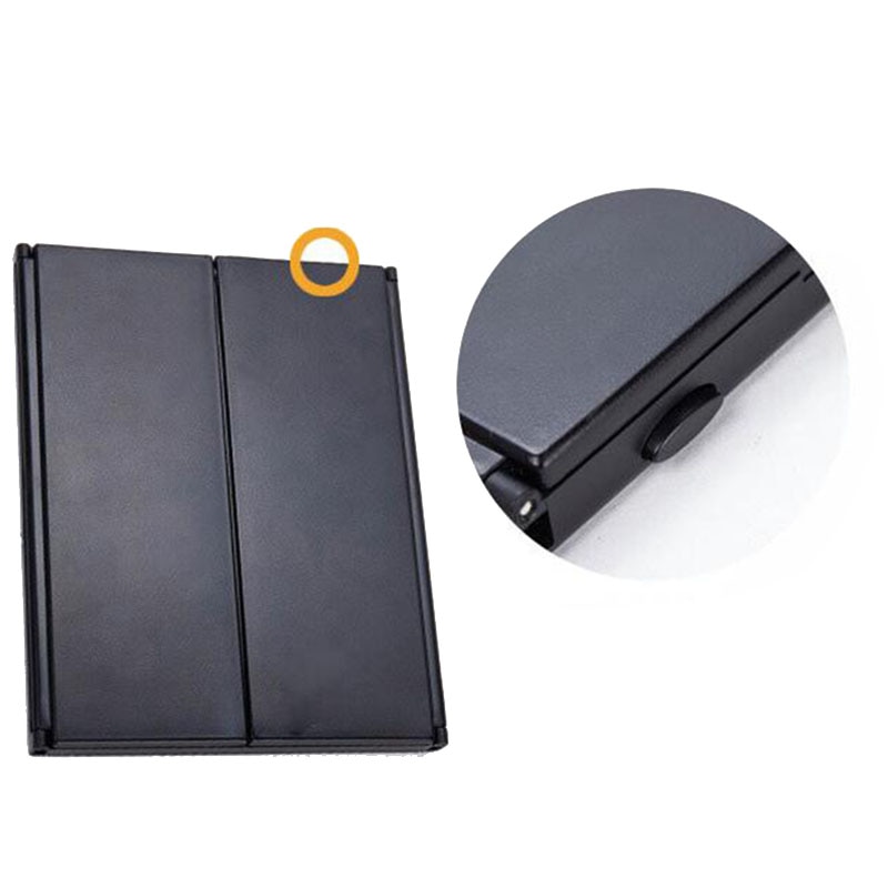 Portable Folding Makeup Mirrors Adjustable Tri-Fold 8 LED Lights Lighted Mirror Makeup Tools with Stand