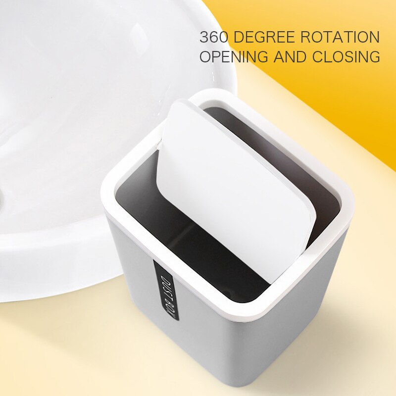 Papelera para escritorio, Mini papelera pequeña para el hogar, mesa, caja de barril, oficina, cesta de almacenamiento para baño, cocina, cubo de basura