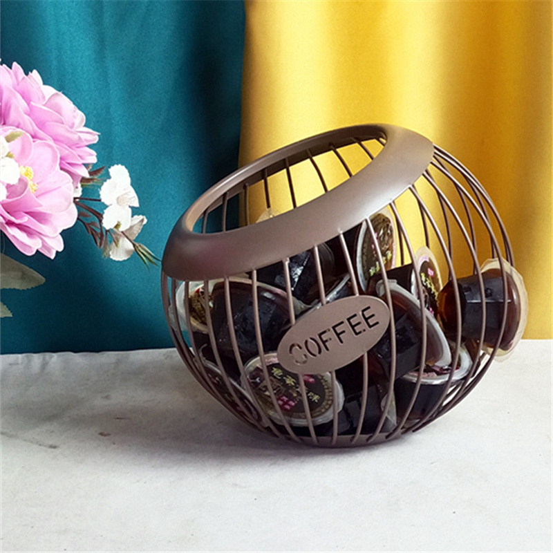 Multi-Use Nespresso Dolce Gusto Coffee Pod Storage Holder Large Capacity Iron Display Stand Coffee Capsule Storage Cup Basket
