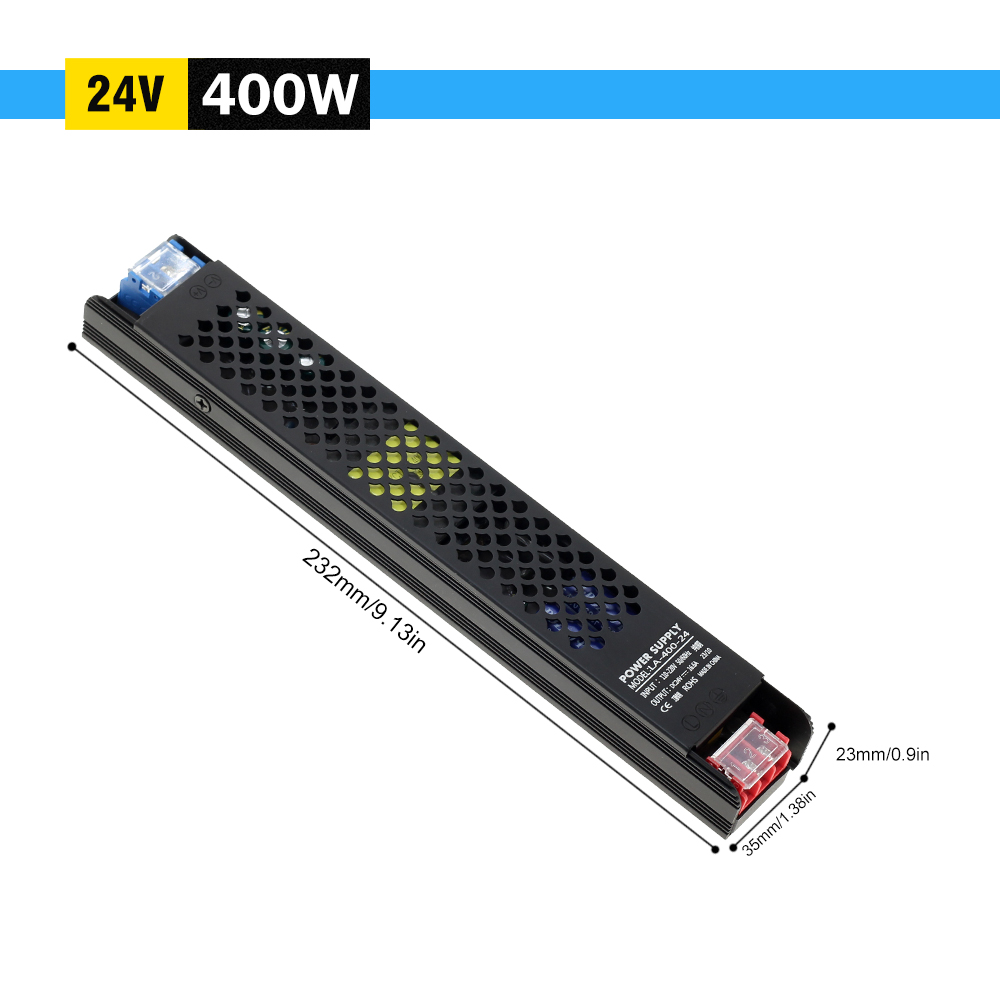 60w 100w 200w 300w 400w led-stripe strømforsyningsadapter driver 110v 220v to 12v 24v ultratynne lystransformatorer: Gul
