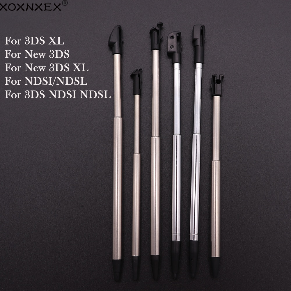 1 piece metal telescopic stylus touchscreen pen for nintendo 3ds for new 3ds xl ll for ndsl ndsi