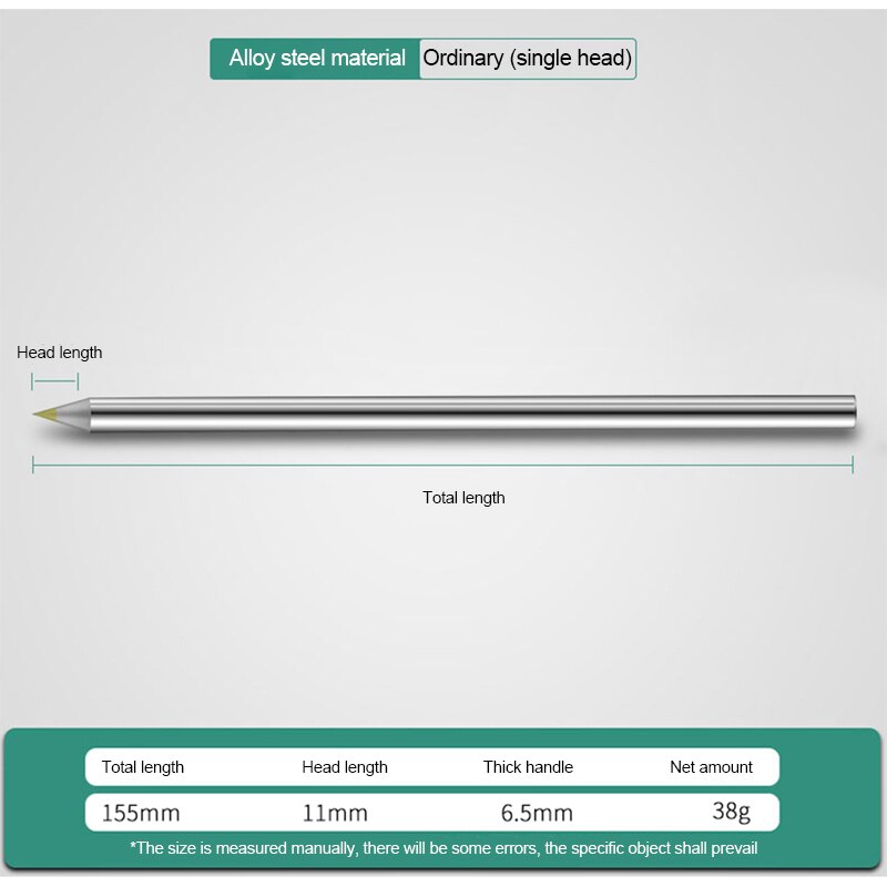 Alloy Scriber Pen Diamond Metal Construction Marking Pen Double-headed Engraving Tools Ceramic Marker Tile Glass Bottle Cutter: Ordinary-Single head