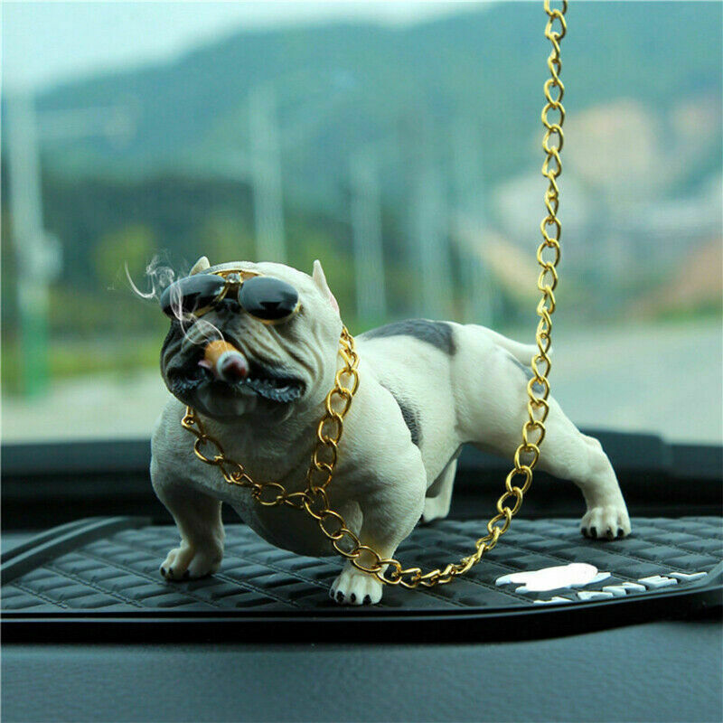 Grappige Leuke Home Decoratie Auto Accessoires Bully Pitbull Hond Auto Interieur Dashboard Ornament Geen Basis