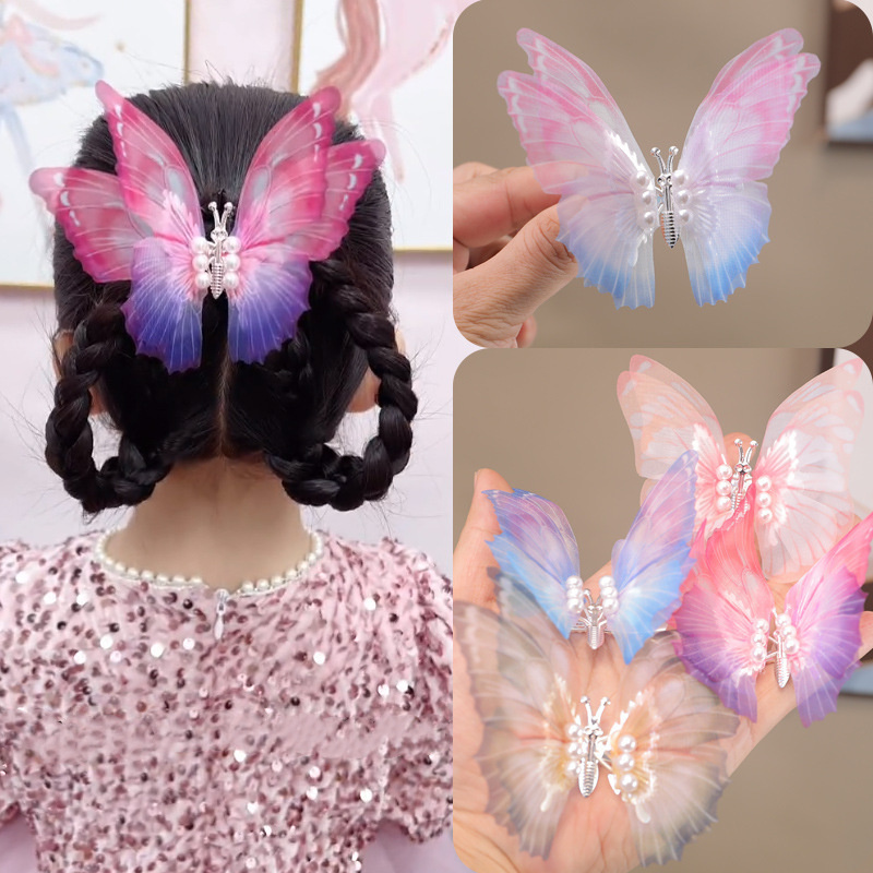 1 Uds. Nuevos horquillas de mariposa de ensueño en movimiento para bebés, pinzas para el cabello para niñas, sombreros para niños, accesorios bonitos para el cabello para niños